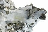 Chalcedony and Pyrite Crystal Cluster with Orpiment - Peru #271547-1